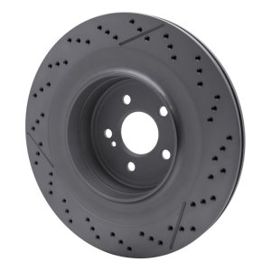 Mercedes-Benz CLS63 AMG Brake Rotor (1) - Rear - R1 Concepts - Drilled & Slotted GeoSPEC Coated - `10-`18